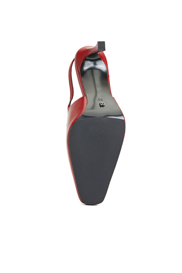 Kırmızı Kadın Deri Gova - 5