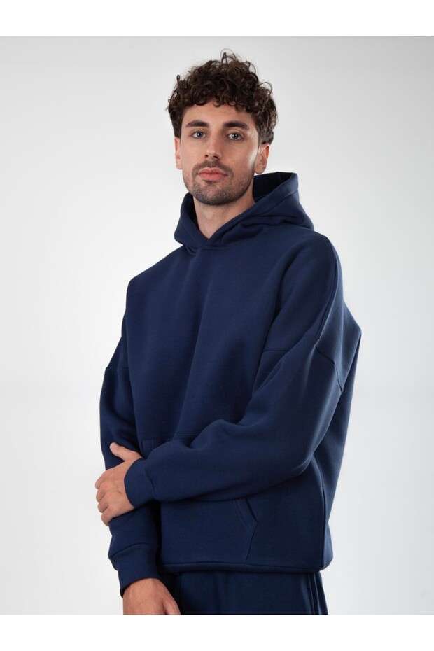 Hanorac oversize pentru bărbați Basic - 5