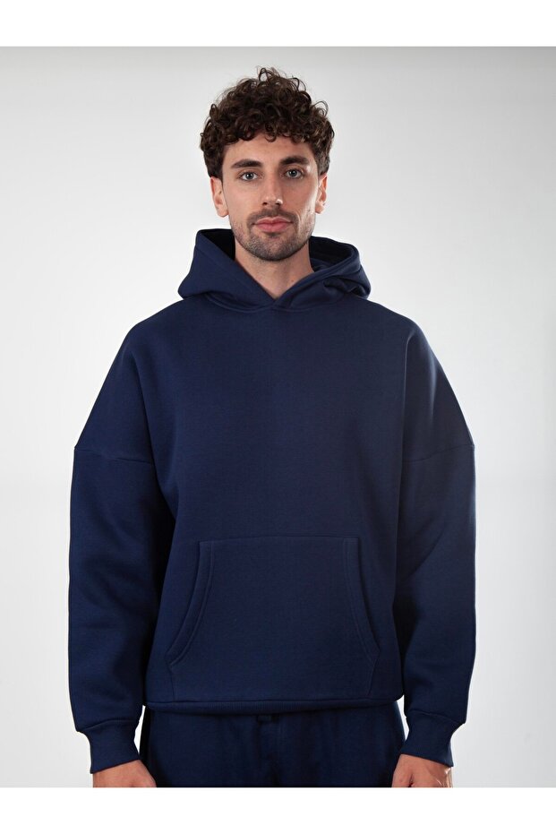 Hanorac oversize pentru bărbați Basic - 1