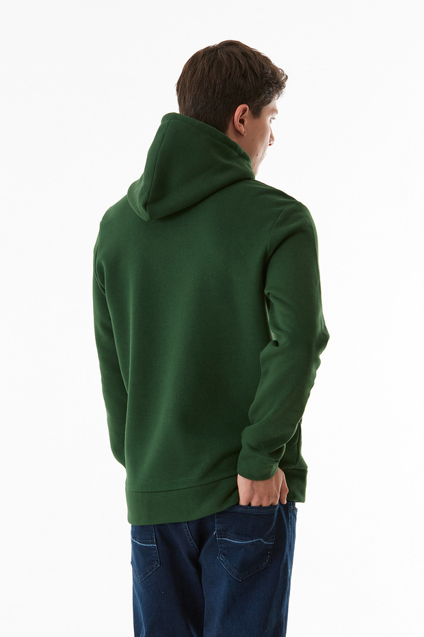 3 Thread Basic Kangaroo Pocket Hooded Sweatshirt - 5