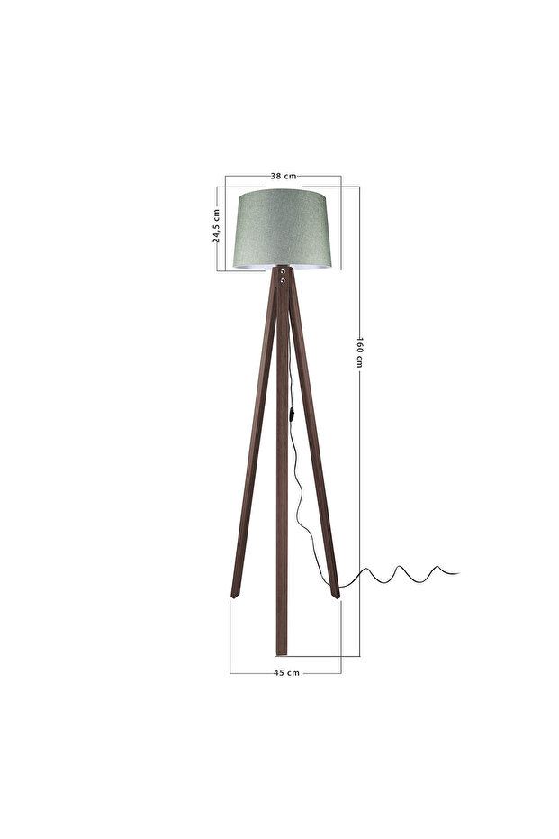 Deko Lambader Ceviz Ayak / Yeşil Şapka - 4