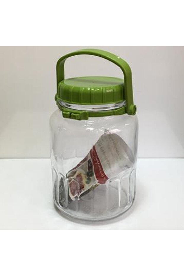 80007 Green Jar with Lid 5 Liters