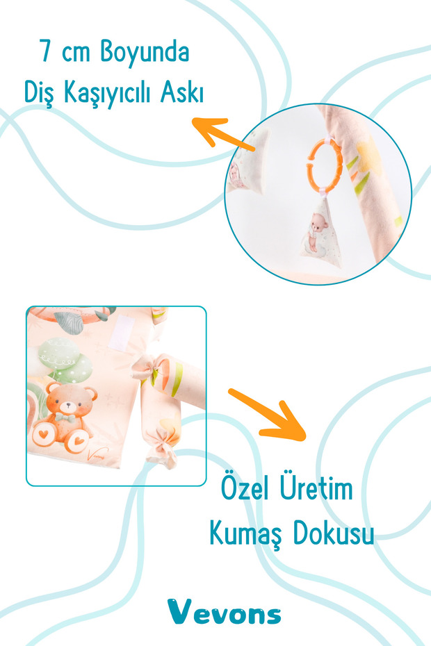 Bebek Reflü Yatağı, Fermuarlı, Yıkanabilir Kılıf, Özel Üretim, %100 Pamuk Kumaş - 4