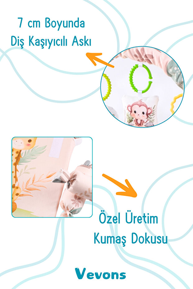 Bebek Reflü Yatağı, Fermuarlı, Yıkanabilir Kılıf, Özel Üretim, %100 Pamuk Kumaş - 4