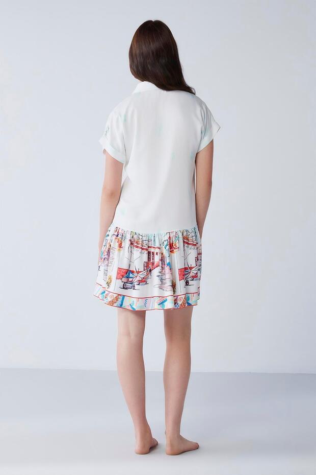 Cloud Patterned Dress 9402 - 5