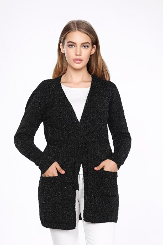 simli triko hırka - 3