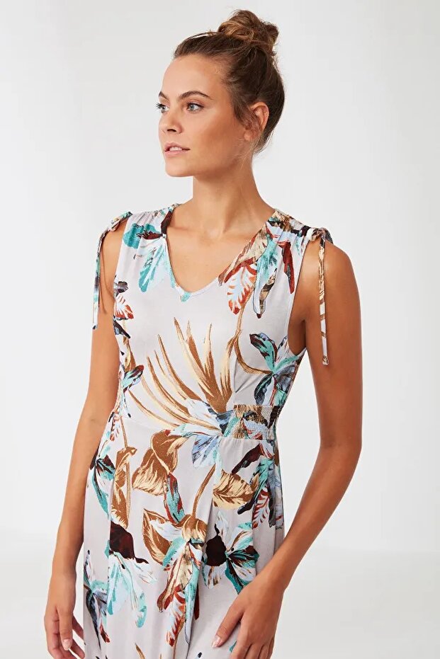 Patterned Long Dress - 2