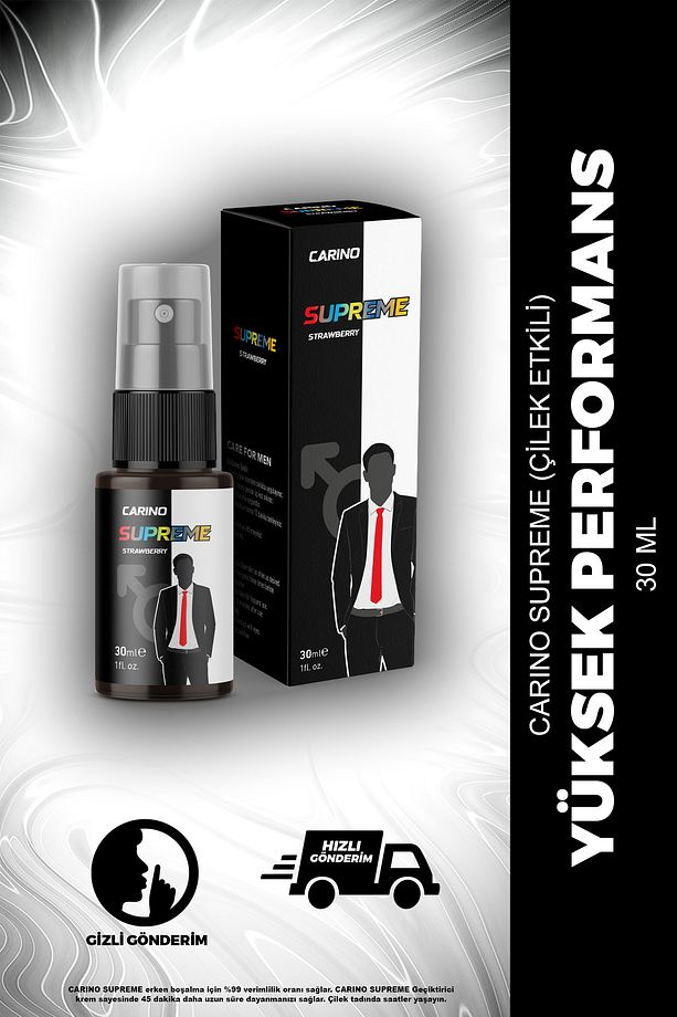Supreme Çilekli Uzun Deneyim Erkek Sprey 30ml - Etkili Formül - Long Time - Yüksek - 5