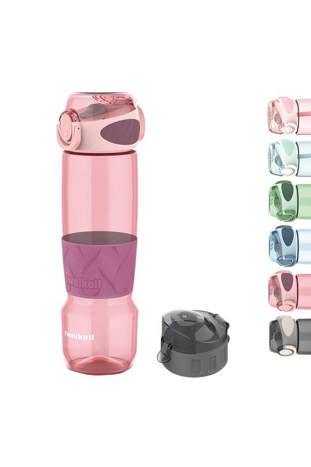 Rezon Switch Rose Bpa Içermez 650 ml Tritan Kırılmaz Suluk - Su Matarası - Yedek Kapak Hedi - 4