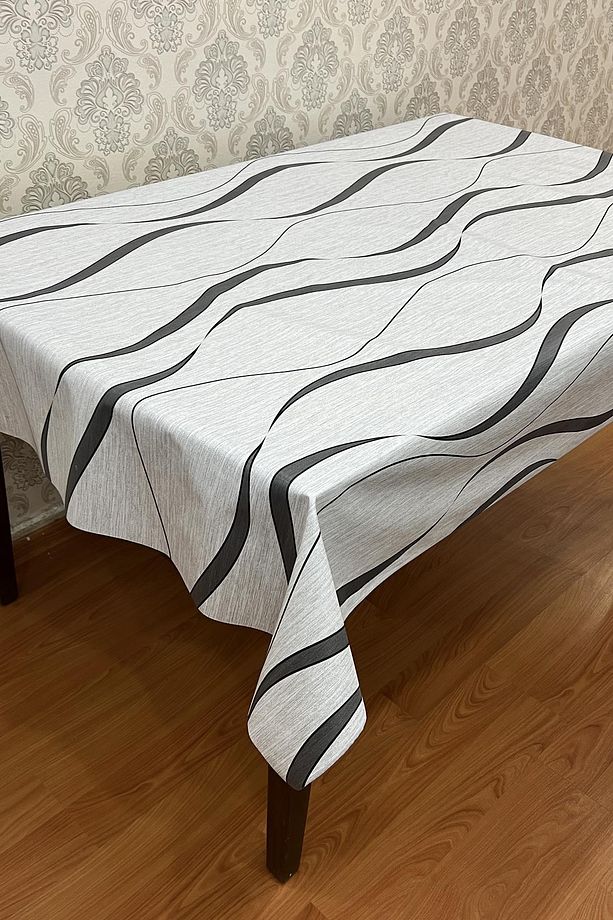 Pvc kaymaz elyaf tabanlı Silinebilir Muşamba Masa Örtüsü_151-A - 4