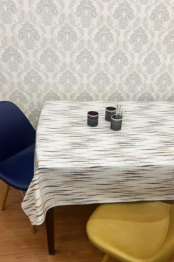 Pvc kaymaz elyaf tabanlı Silinebilir Muşamba Masa Örtüsü_210-A - 5