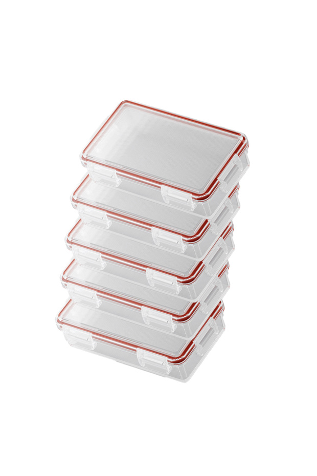 5PC battery case Soshine 5PC 18650 Waterproof Battery Case 2 Slots with Clip White Hard Plastic Batt
