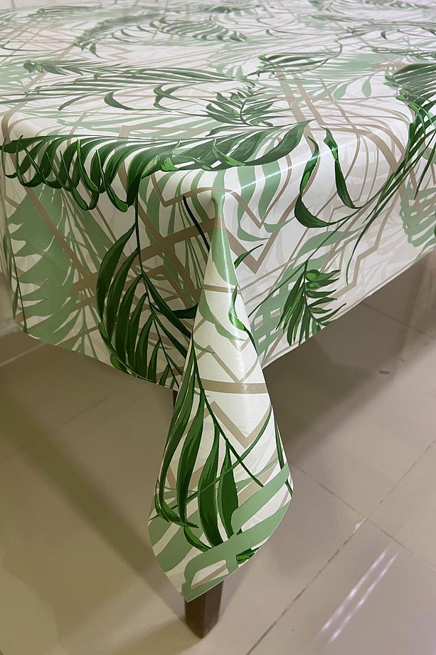 Pvc kaymaz elyaf tabanlı Silinebilir Muşamba Masa Örtüsü_204-A - 1