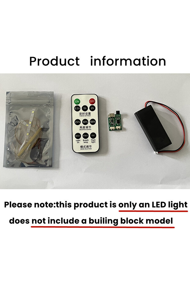 مصباح LED S BYB LED لـ 42171 AMG F1 W14 E مكعبات بناء مصباح زخرفي بجهاز تحكم عن بعد غير متوفر - 1