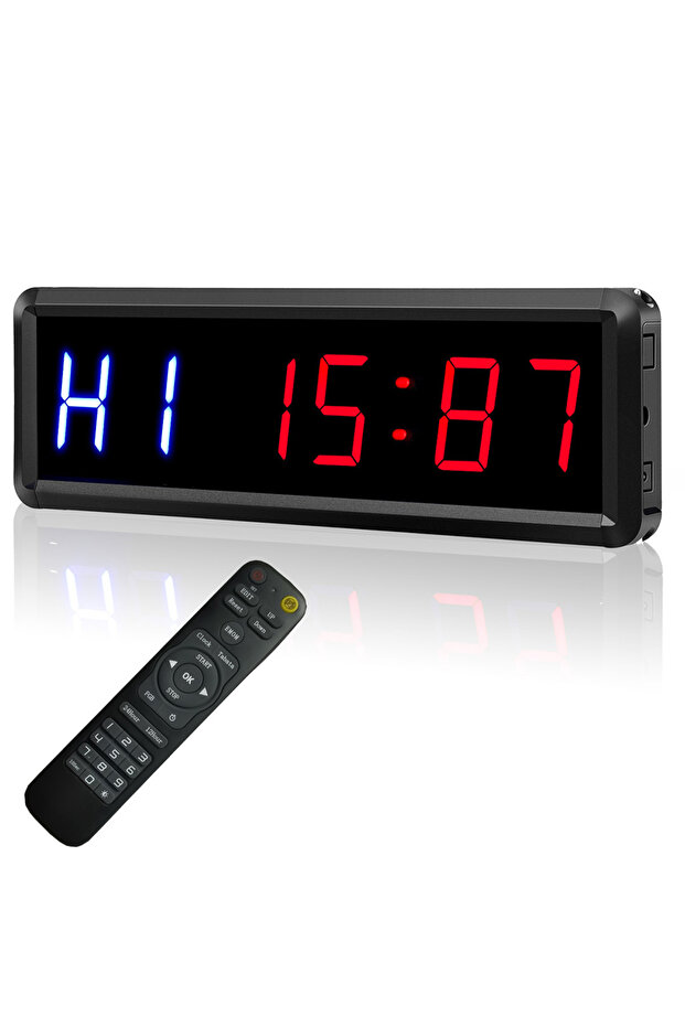 Fitness Training Gym Timer, Interval Timer Clock 2.3" Digits LED Down/Up Clock Stopwatch with Rem... - 8