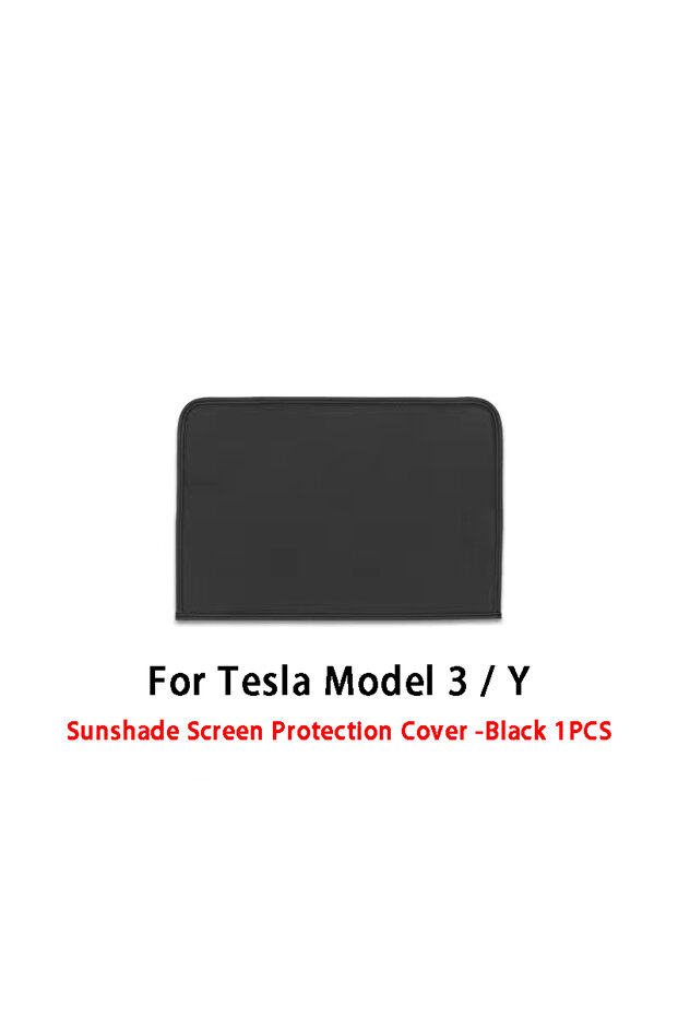 ZUIMI 1PCS Black For Tesla Model 3 Y Screen Protection Cover Anti-UV Sunshade Center Console Navigat
