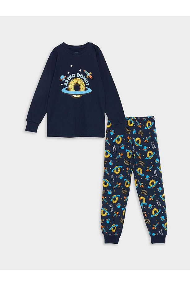 LCW Kids Bisiklet Yaka Erkek Çocuk Pijama Takımı - 1