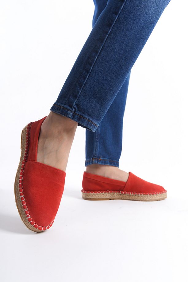 Kadın Süet Espadril Babet Mercan -mcsvt23tms002-mrc - 3