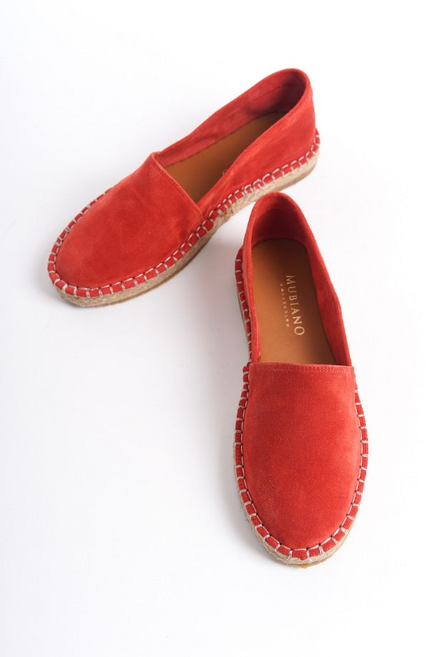 Kadın Süet Espadril Babet Mercan -mcsvt23tms002-mrc - 4
