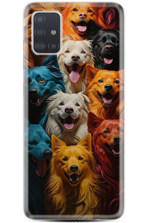 Samsung Galaxy A51 Kılıf Boutique Baskılı Resimli Köpekçikler Pcode -026 - 1