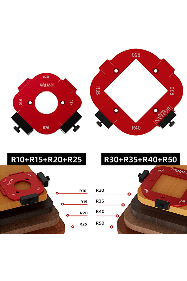Gabarits de Défonceuse - EJ.LIFE - Radius Jig Router Template - 8