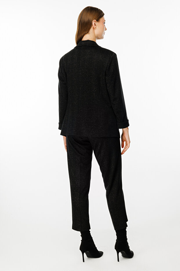 Simli Kumaşlı Ceket - 5