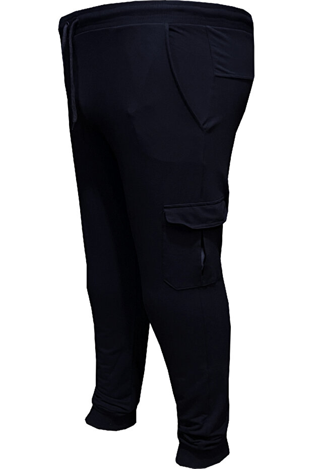 Plus Size Ribbed Cargo Pocket Sweatpants