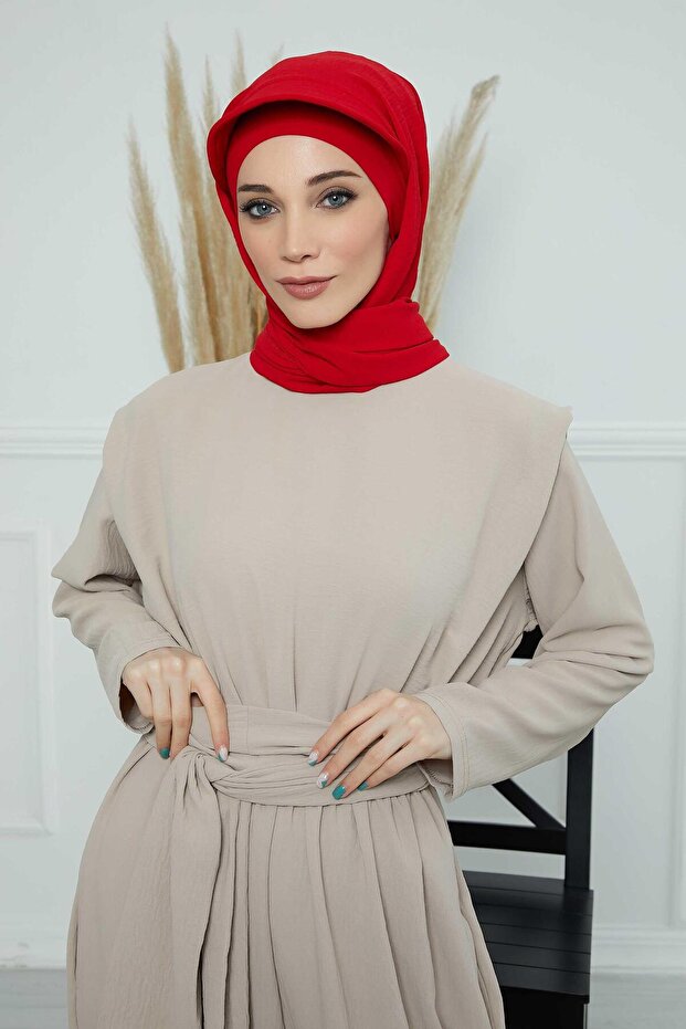 شال ايروبين مع غطاء للعينين، SS-1A، أحمر