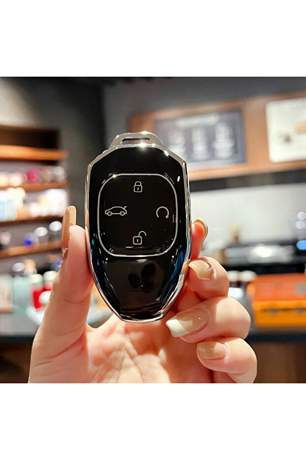 black TPU Car Key Cover Smart Remote Fobs Case Protector Auto Accessories For GAC Motor GN8 2022 202