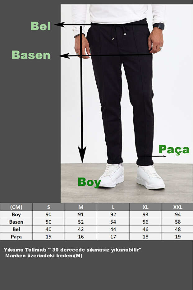 Jakarlı Kumaş Pantolon AF-K22036LNS - 8