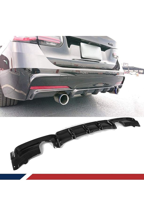 Bmw F30 Difüzör M Performans Parlak Siyah Boyalı Tek Çıkışlı - 2