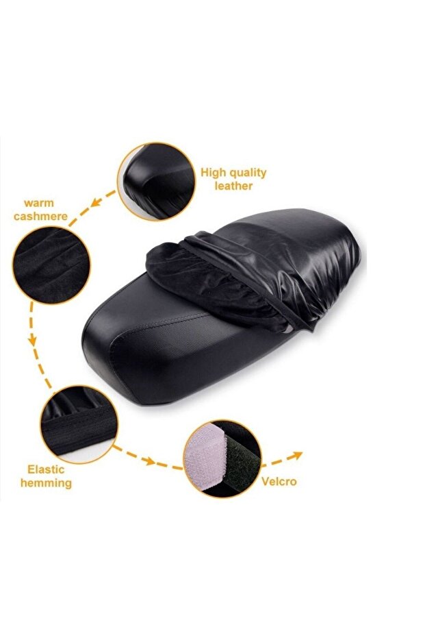 Falcon Dolpin 100 Compatible Motorcycle Black Leather Saddle Cover Saddle Cover (Waterproof) Compatible