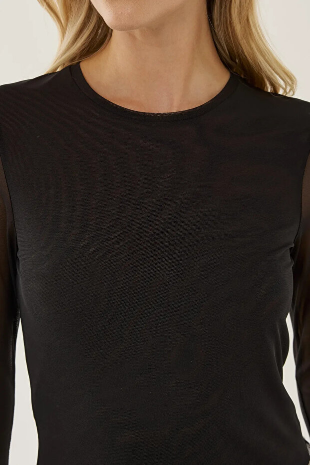 Yarı Transparan Bluz - 5