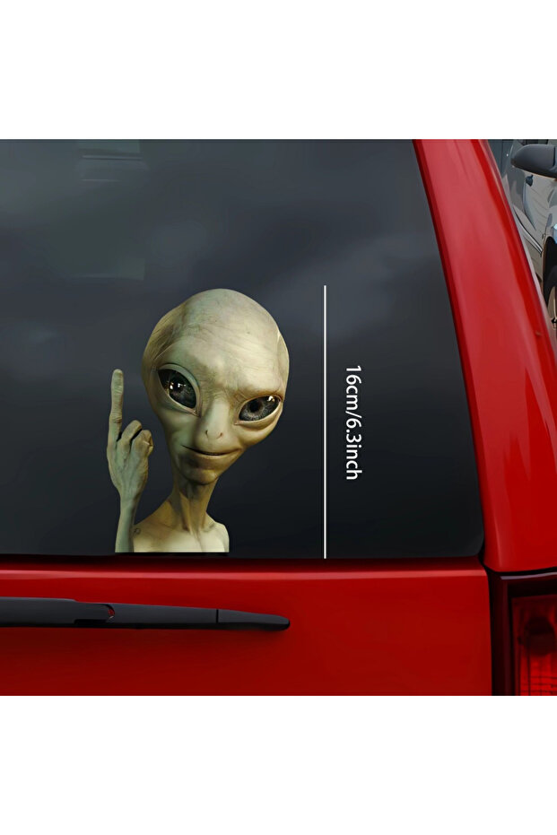 1PC 1PC Alien Waving Car Stickers Auto Window Waterproof Vinyl Decals Durable Vehicle Bumper Body Fu