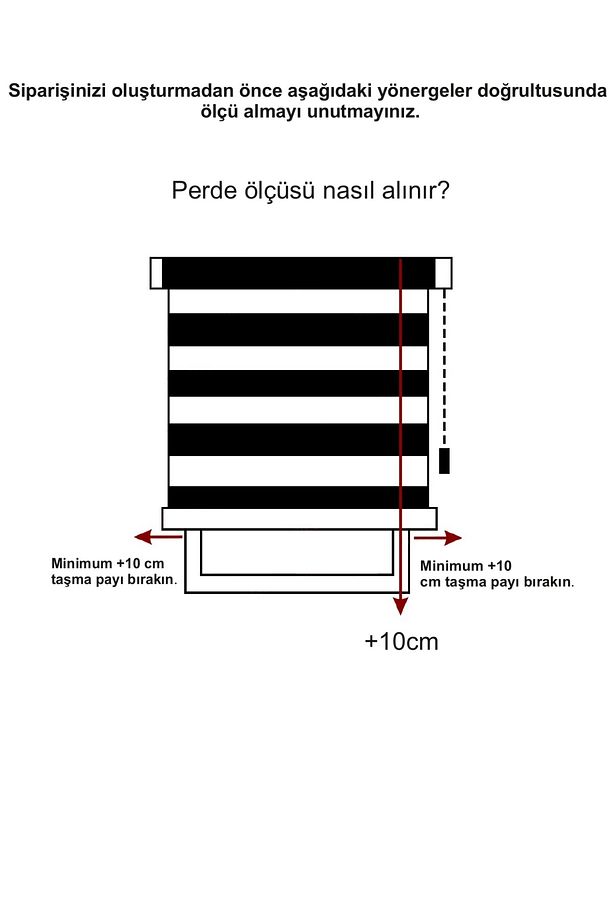 Modern Ekru Pliseli Etek Dilimsiz Zebra Stor Perde - 4