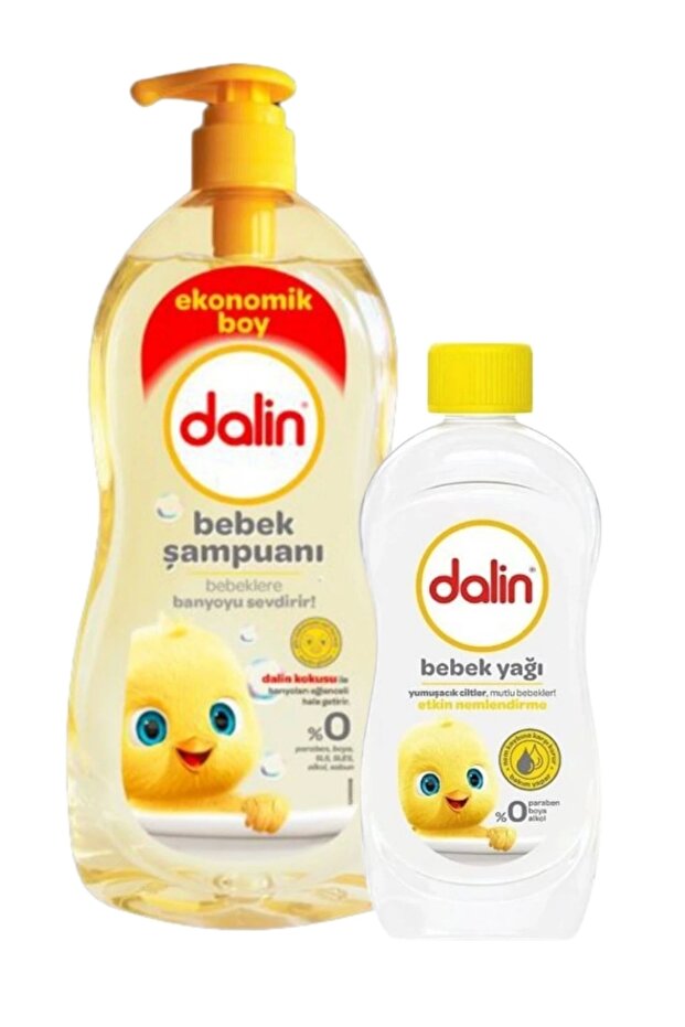 Yenidoğan Şampuan 900 ml Bebek Yağı 300 ml 2 Li Set - 1