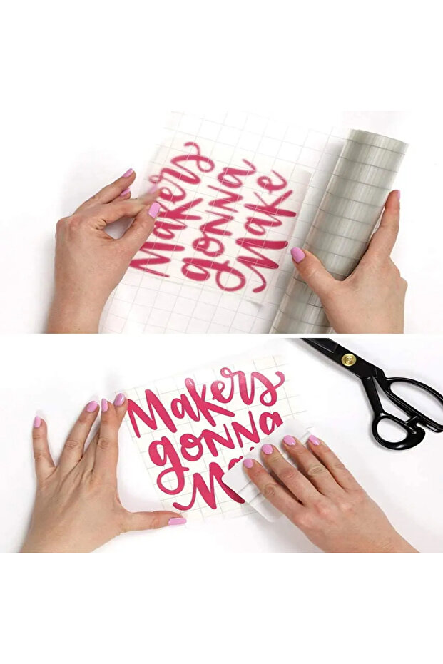 30.5 سنتيمتر x 150 سنتيمتر واضح الفينيل تطبيق الشريط 2 اللون محاذاة الشبكة لسيارة جدار كرافت الفن ملصق مائي... - 2