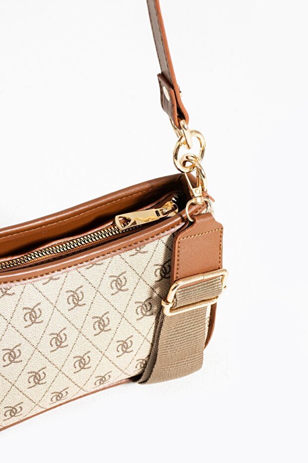Adjustable Cross Strap Patterned Stylish Minimal Bag - 3