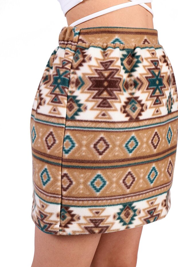 3027A تنورة المنك منقوشة - 6