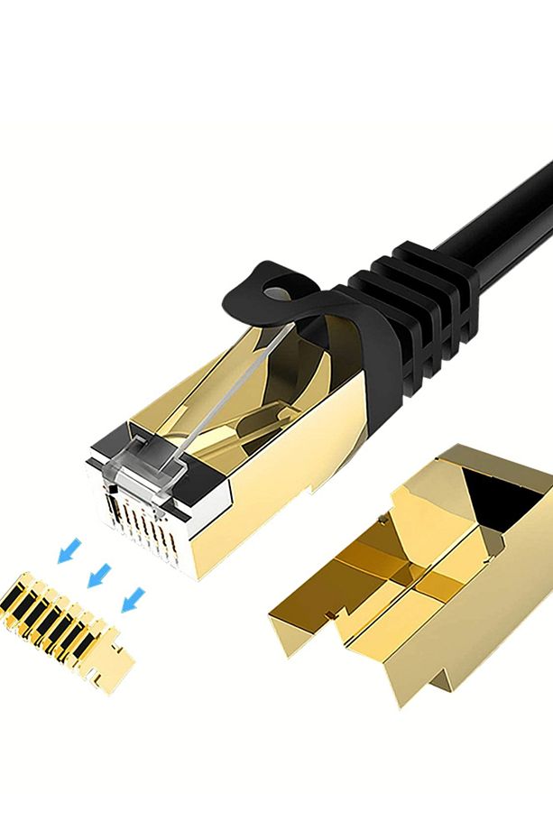 3 METRE Cat7 Lan Internet Data Modem Kablosu ( Cat 7 Ethernet Modem Rj45 Uçlu Jacklı Network Adsl) - 4