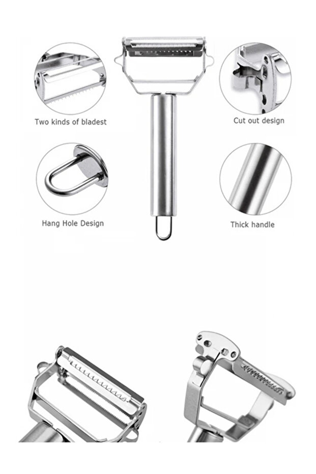 Large Size Turbo Peeler - a Quality Steel, Practical Peeler for Julienne Fruit and Vegetable Potatoes