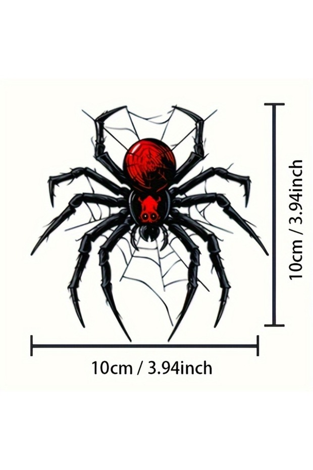 10X10CM (S) CH-ZZ001 1PC Funny Spider Motorcycle Stickers Waterproof DIY Motorbike Side Panels Fuel