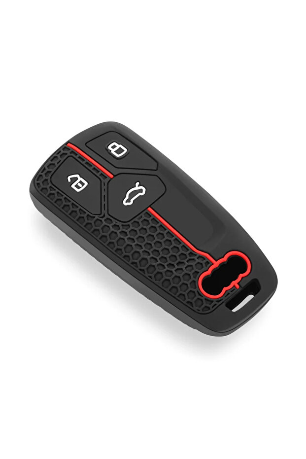 Silicone Keychain For Car Keys Case Holder Key Cover For Audi Q5 Q7 TT A4 B9 A5 A6 8S 8W 4M S4 S5... - 3