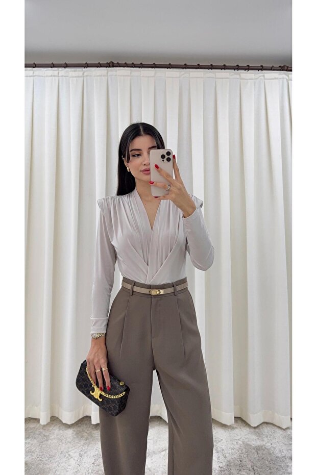 Laser Cut Light Mink Bodysuit