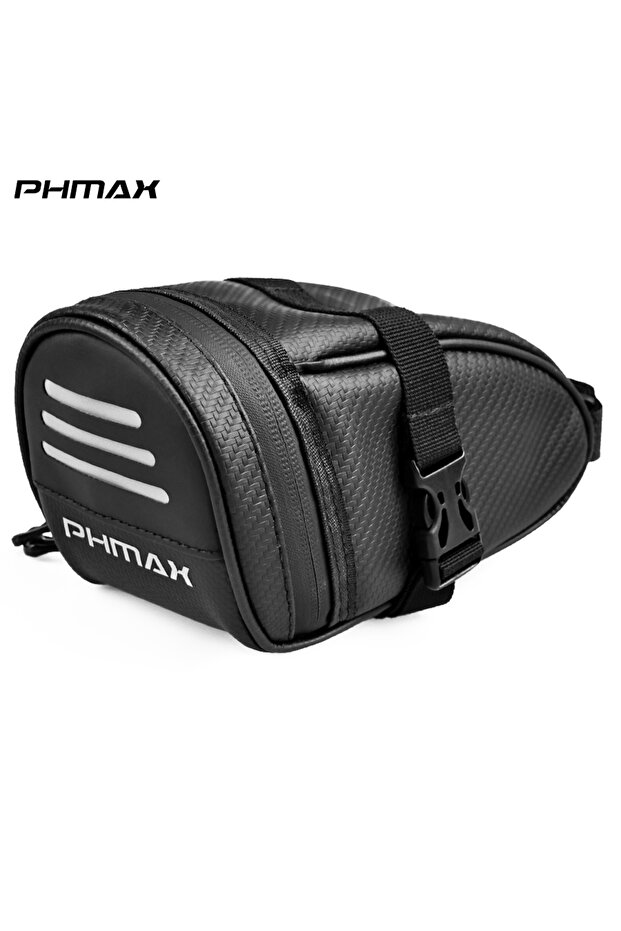 P-CB-0501 PHMAX Bicycle Saddle Bag 1.5L Waterproof Black MTB Road Bicycle Tail Rear Pack Accessory R