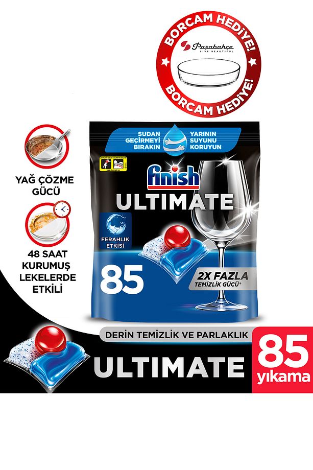 Ultimate Bulaşık Makinesi Deterjanı Kapsül Tablet 85 Adet (BORCAM HEDİYELİ) - 1