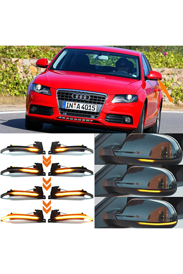 Dynamic Blinker Mirror Light LED Turn Signal Side Indicator For Audi A3 8P B8.5 A4 A5 B8 Q3 A6 C6... - 8