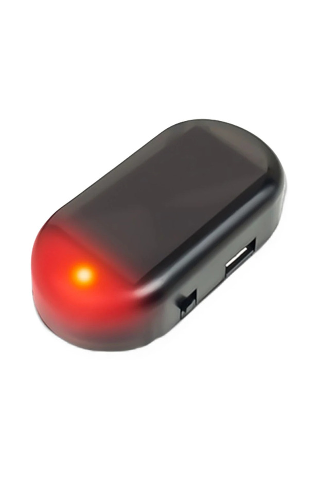 ALLOYSEED Red Solar Powered Car Fake Security Light Blue/Red Light Simulated Dummy Alarm LED Fake Se