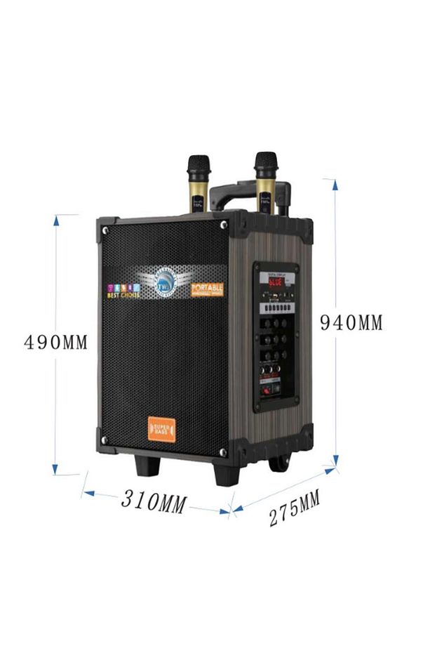 GEDI-G LT-910 SüperBass'lı Kumandalı,Şarjlı Çift Mikrofonlu Taşınabilir Hoparlör Sistemi - 3