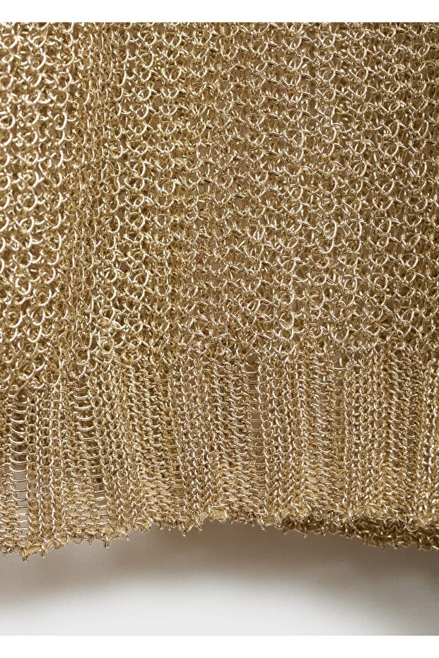 Kayık Yaka Simli Kazak - 8